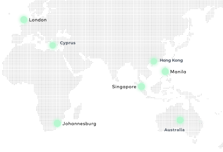 Roubler International footprint across London, Cyprus, Johannesburg, Singapore, Hong Kong, Manila and Australia